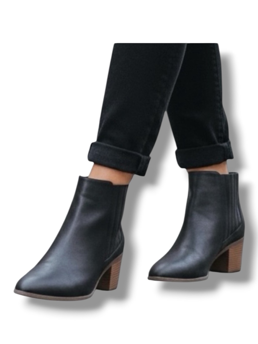Maurices Faux Leather Black Ankle Bootie NWOT